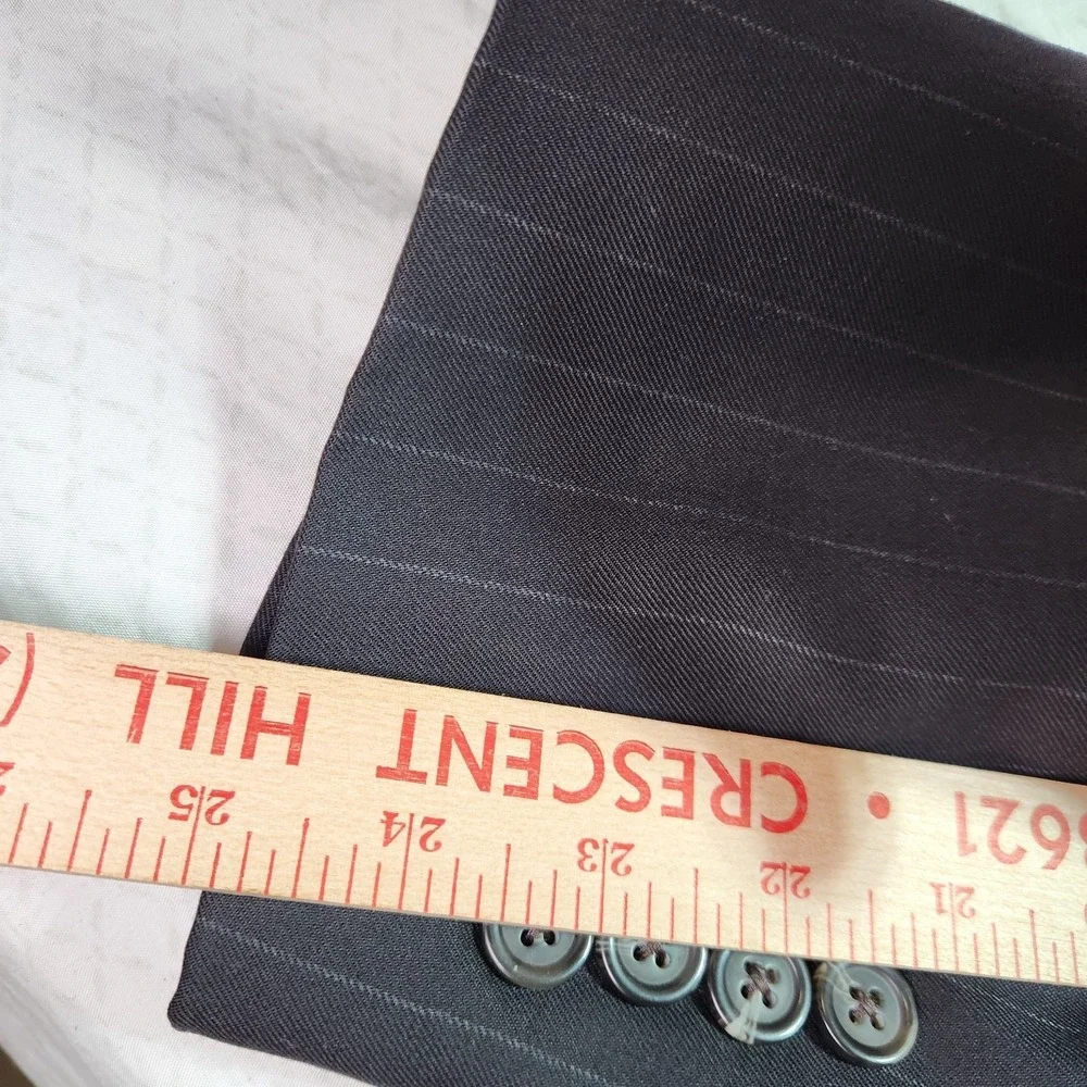 Ralph Lauren Blazer 42R Gray Pinstripe Wool Suit Jacket Mens Dillards 2 Button